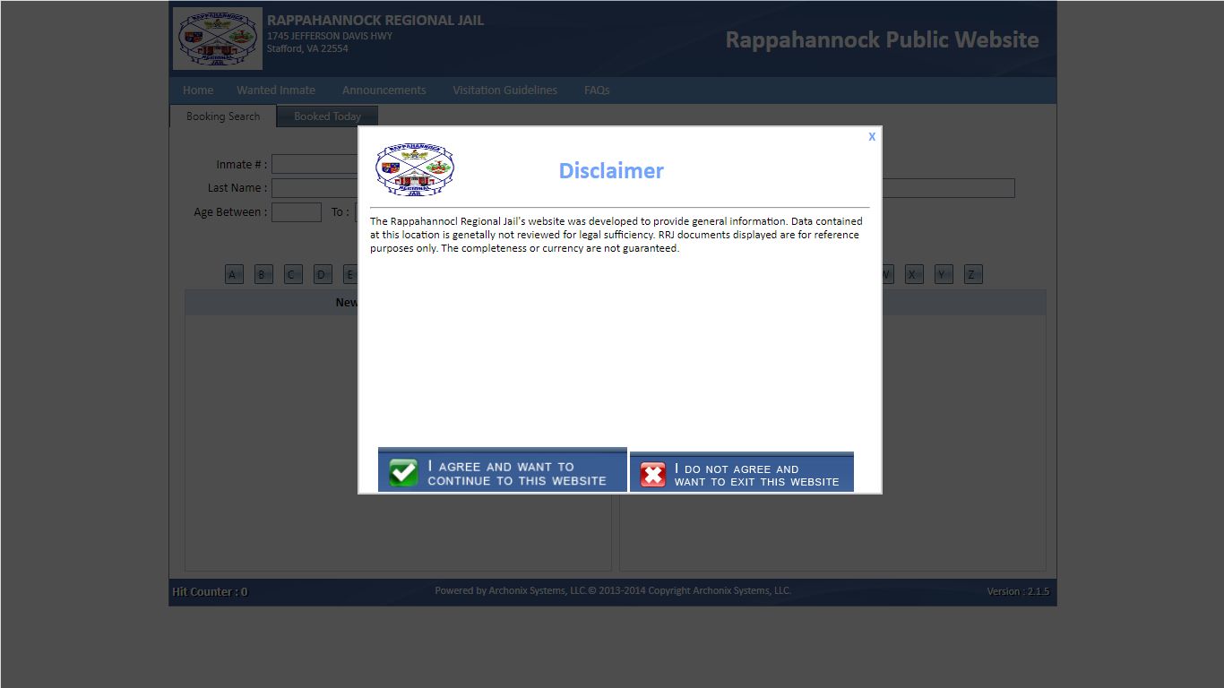 Rappahannock Public Website - Rappahannock Regional Jail
