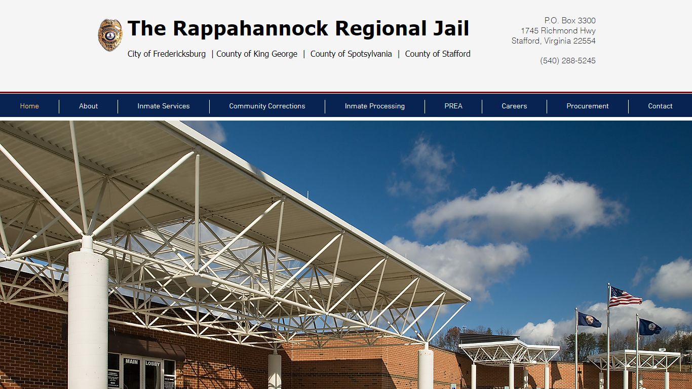 Home | Rappahannock Regional Jail | Stafford, Virginia